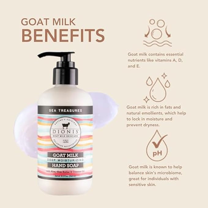 Dionis GOAT MILK SKINCARE HAND SOAP - SEA TREASURES, 8.5 OUNCES - Image 2